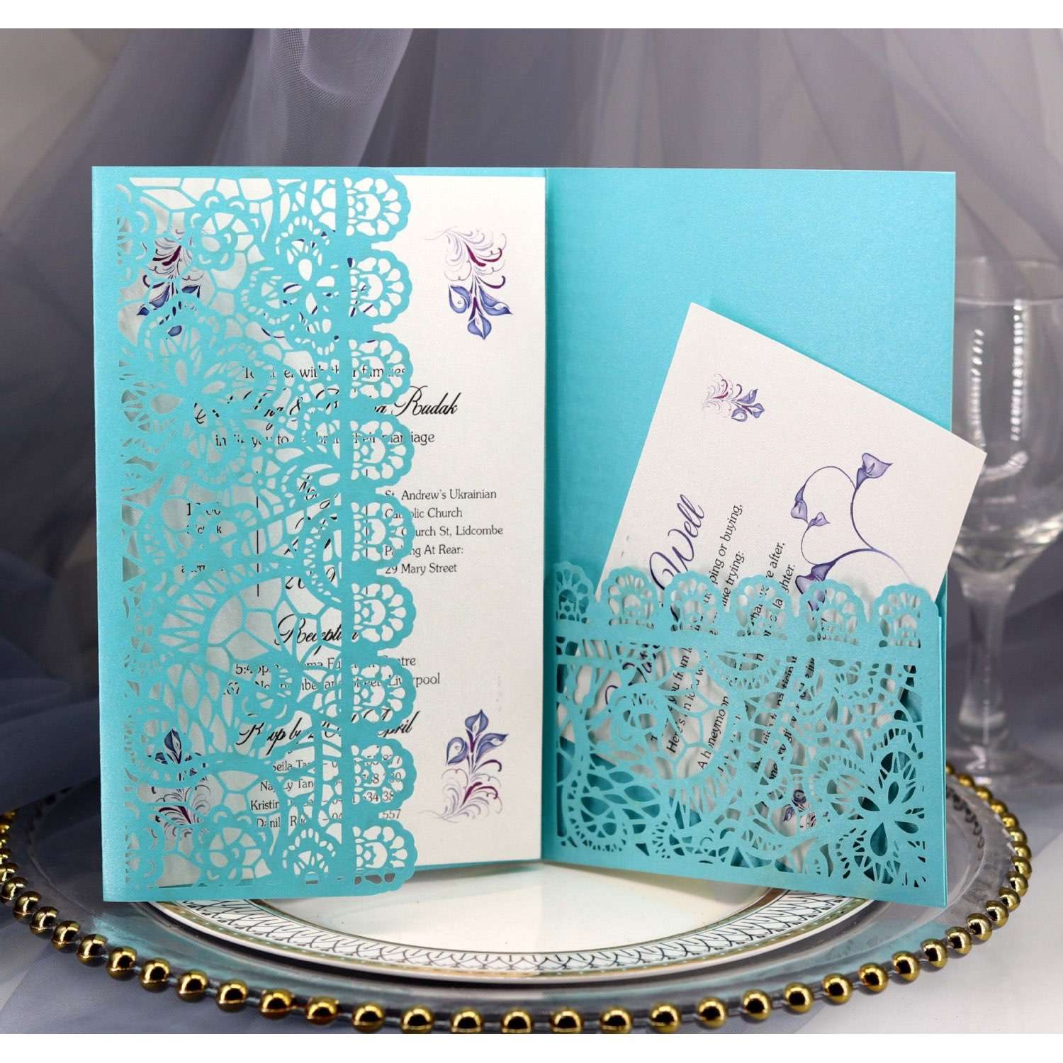 Elegant Invitation Card Wedding Supplies Pocket Invitation  Greeting Card Wholesale